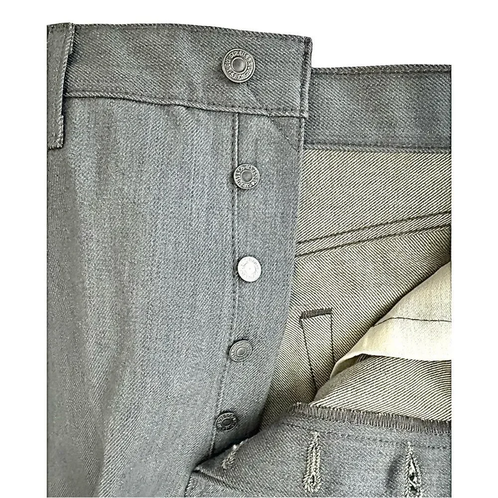 Levi’s 501 Men’s Gray Straight Leg Jeans 36x32 Button Fly Classic Fit Denim